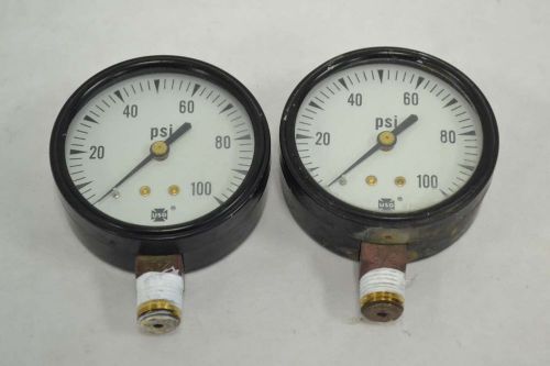 LOT 2 USG PRESSURE GAUGE 2-1/2IN 1/4IN NPT 0-100PSI B352585