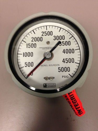 Weksler 5000 PSIG Vacuum Gauge K Monel Bourdon SA23 3PVFLWAX