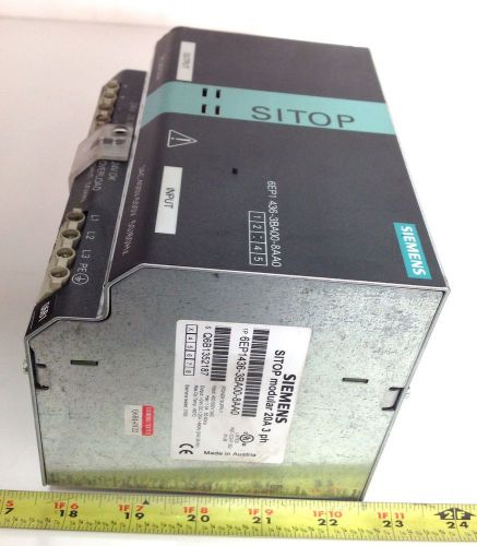 SIEMENS SITOP MODULAR 3AC 400-500V POWER SUPPLY 6EP1 436-3BA00-BAA0