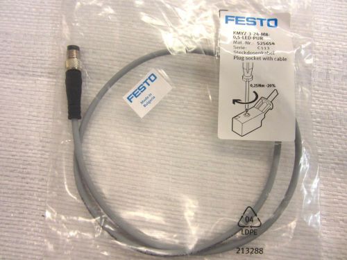 FESTO KMYZ-3-24-M8-0,5-LED-PUR , 525654 C113 PLUG SOCKET WITH CABLE