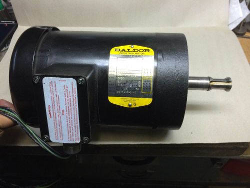 1 1/2 HP BALDOR ELECTRIC MOTOR  3 PHASE TEFC 208-230/460 Volt 3450 RPM