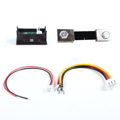 New Digital Voltmeter Ammeter LED Amp Volt Meter + Current Shunt 100V 100A DC