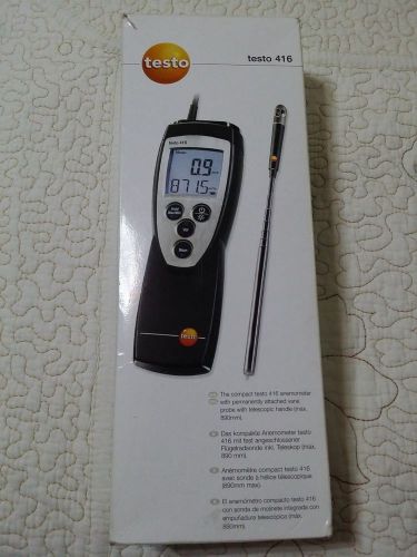 Testo 416 (0560 4160) abs mini vane anemometer, cal cert, manual for sale