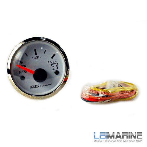 KUS Stainless Steel Holding Tank Level Gauge Indicator Boat White 52mm