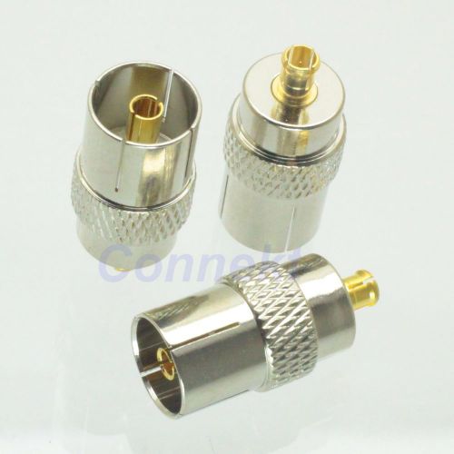 1pce IEC DVB-T TV PAL female jack to MCX male plug RF adapter connector