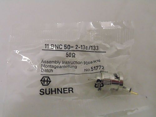 5x SUHNER 11 BNC-50-2-13C/133 nh bnc to coaxal rf CRIMP Connectors  50? ohm A3 !