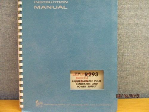 TEKTRONIX R293 Programmable Pulse Generator Power Supply Inst Manual/schematics