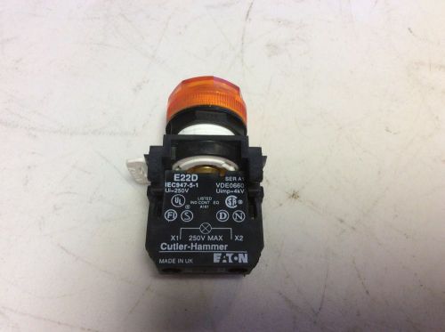 Cutler Hammer Eaton E22D Orange Illuminated Button 250 V Max