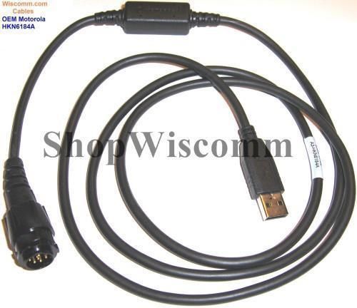 Motorola oem hkn6184c hkn6184 programming cable apx mototrbo xtl5000 o5 &#034;usb&#034; for sale