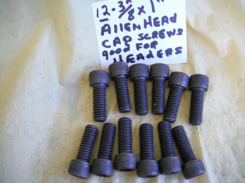 (12)  3/8&#034; X 1&#034; U.S S.  good for header bolts Allen head bolts