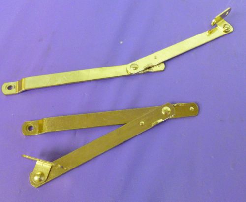 4 PAIRS BRASS LID SUPPORT BRACKETS/STAY CENTER PIVOT 10&#034;