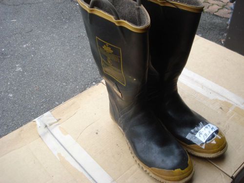 BLACK DIAMOND Firefighter Turn Out Gear Rubber Boots Steel Toe  13.0 M.....R-149