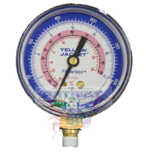 Yellow jacket 49036 2 1/2&#034; gauge (°f) blue compound 30&#034;-0-300 kg/cm2/psi, r-410a for sale