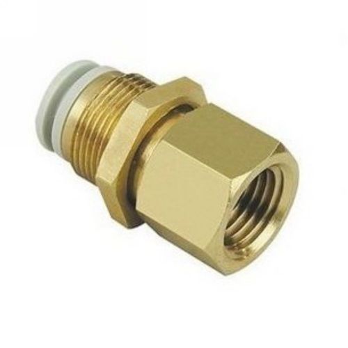 5 x connectors brass bulkhead 6mm tube-3/8&#034; female bspp replace smc kq2e06-03 for sale