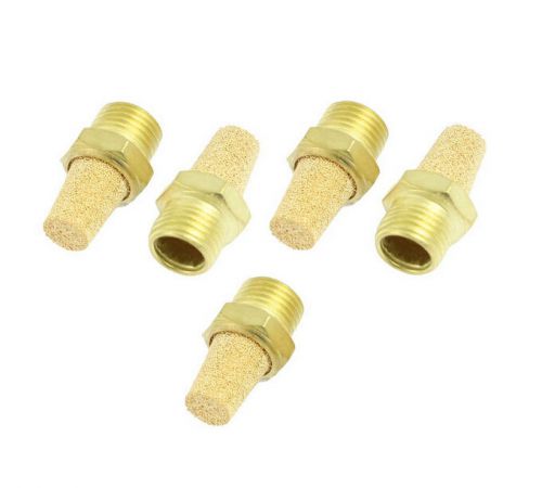 5 Pcs Solenoid Valve Pneumatic Filter Noise Silencer 1/4&#034; PT Thread