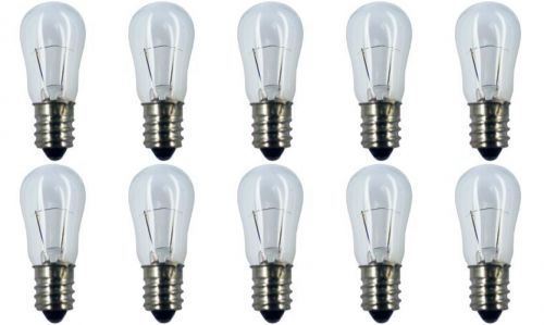 NEW Box of 10 Bulbs 6 Watt 6 Volt Screw Base E12 Clear 6S6/6V