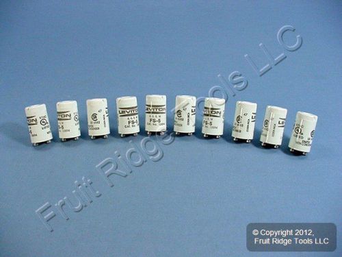 10 leviton fluorescent light starters fs-5 4w 6w 8w lamp fs5 13894 for sale