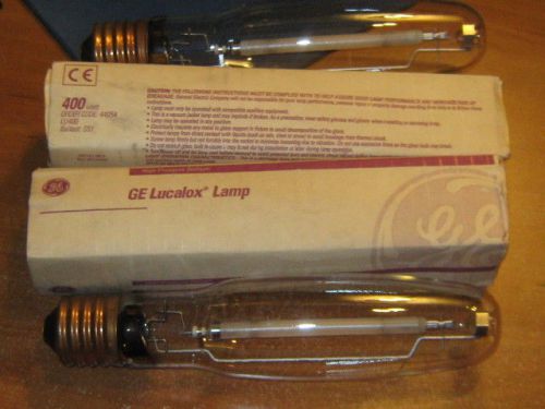 2   GE 44054 LU400 HPS 400 Watt Lucalox High Pressure Sodium S51 Mogul Base LAMP