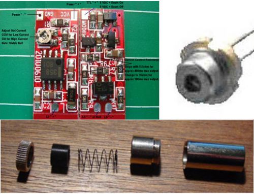 AixiZ 650nm 200mw laser diode driver and case kit