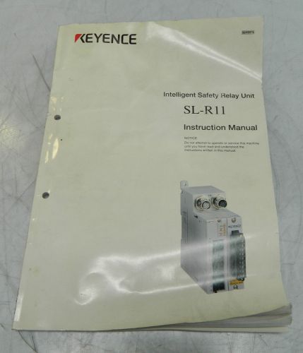 Keyence intelligent safety relay unit sl-r11 instruction manual, 96m0975, used for sale