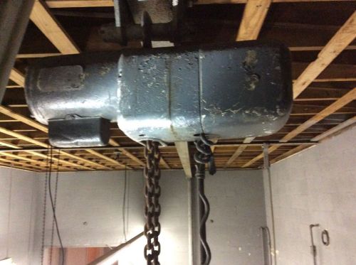 COFFING JF8 1 TON 1TON 2000LB CHAIN HOIST Single Phase