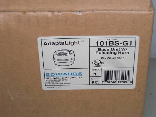 EDWARDS BASE UNIT W/ PUSALATING HORN 101BS-G1 *NEW IN A BOX*
