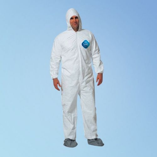 MEDIUM DuPont TY122S Tyvek Coverall, Hood, Boots, Lakeland 1414 SAME DAY SHIP