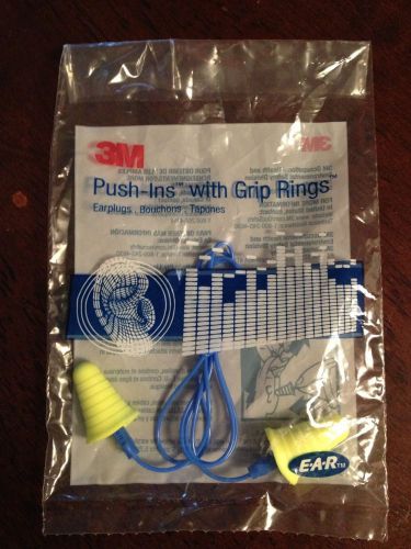 150X 3M Corded Push-In Grip Ring Earplugs. (150PAIRS)