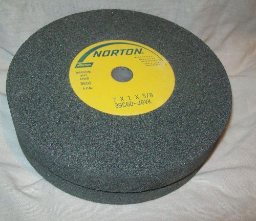 NOS Norton Grinding Wheel 7&#034; x 1&#034; x 5/8&#034;~39C60-J8VK x 2