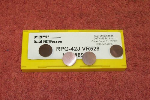 VR / WESSON    CARBIDE INSERTS    RPG 42J     pack of 10