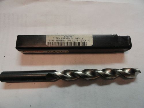 Titex 15/32&#034; Parabolic Drill, 076376