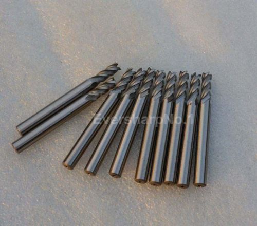 Lot 10pcs HSS Endmills 4F Mills Cutting Dia 5mm and Shank Dia 6mm End Mill Tools