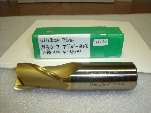 1&#034; x 1&#034; x 1-5/8” x 4-1/8&#034; 2 fl cob32-7 cobalt weldon tool end mill-w38 for sale