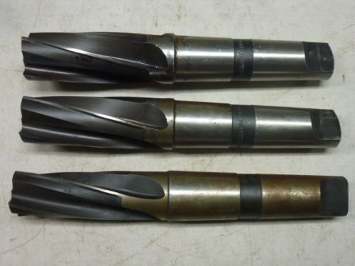 LOT of (3) CELFOR HSS REAMERS, 1.904&#034;, 5MT TAPER SHANKS