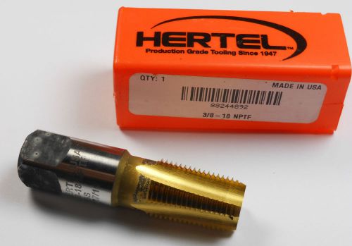 HERTEL Pipe Tap 3/8-18 4FL HSS TiN NPTF 2-9/16&#034; OAL &lt;1429&gt;