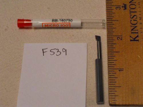 1 NEW MICRO 100 SOLID CARBIDE BORING BAR.   BB-160750       {F539}