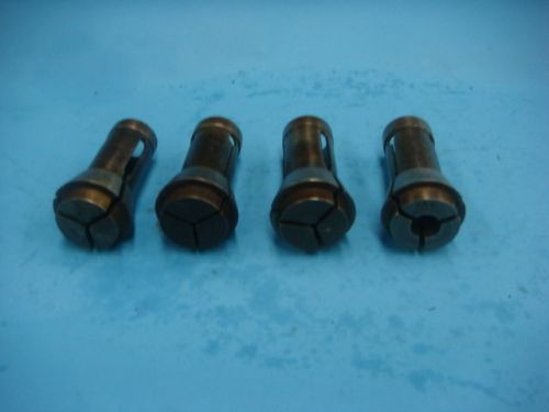 PORST #11 ROUND COLLETS, 4 PCS. TOTAL. 1/4&#034;, 39/64&#034;, 5/8&#034;, 3/4&#034;