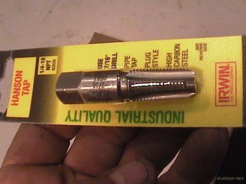 New Pipe Tap 1/4-18 NPT Irwin / Hanson U.S.A.