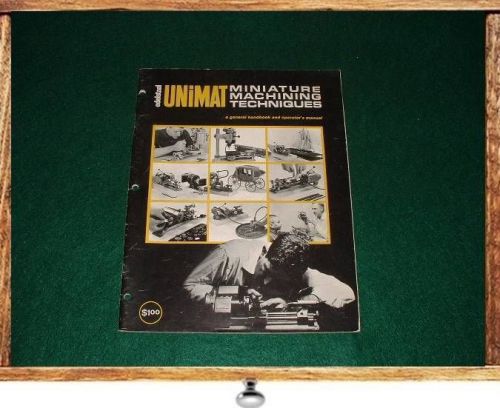 UNIMAT SL1000 / DB200 LATHE MINIATURE MACHINING TECHNIQUES MANUAL 44 PAGES