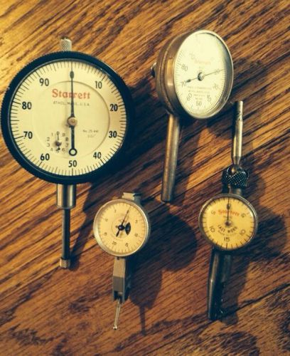 (4) dial indicators- ls starret &amp; alina switzerland- nice lot- jeweled for sale