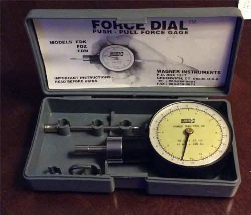 Wagner force dial p-pull force gage model fdk 20 for sale