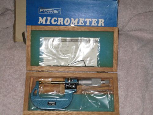 MICROMETER  FOWLER #218-301  0-1&#034; EZ Read NIB