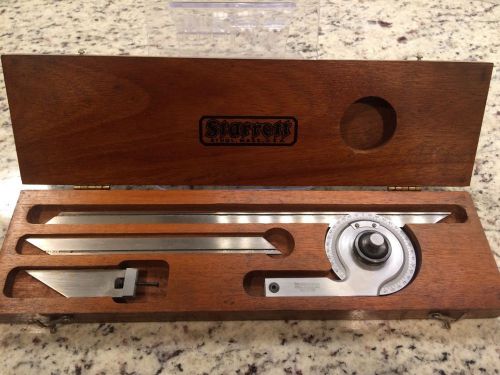 Starrett C359 Universal Bevel Angle Protractor w/ two rule Acute Attachment