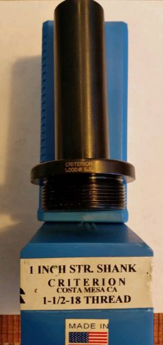 Criterion 1&#034; Boring Tool Adapter, 1 1/2-18 thread