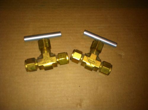 Parker 8Z(A)-V8LN-8 Needle Valve - Brass - 1/2&#034; - Set of 2