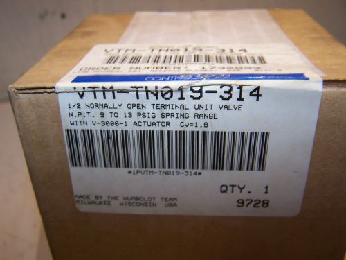 NEW JOHNSON CONTROLS VTM-TN019-314  BRASS 1/2 IN NPT GLOBE VALVE