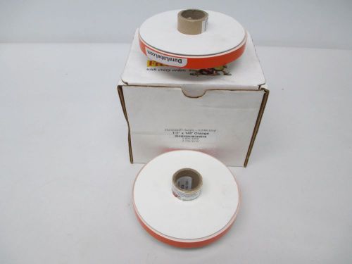 NEW DURALABEL 2-805-3009 LABELING TAPE 1/2IN X140FT VINYL ORANGE D291384