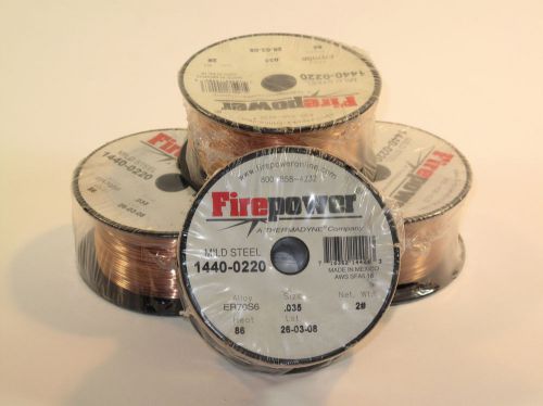 1 lot of 4 - firepower er70s-6 mild steel welding wire pt# 1440-0220 (#1127) for sale