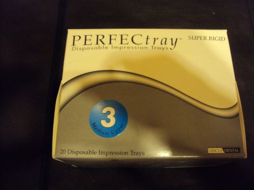 PERFECtray Dental Disposable Impression Trays #3 Medium Upper Clear 20 Count