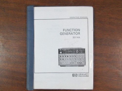 HP Operating Manual 3314A Function Generator 03314-90001-E0687 Original